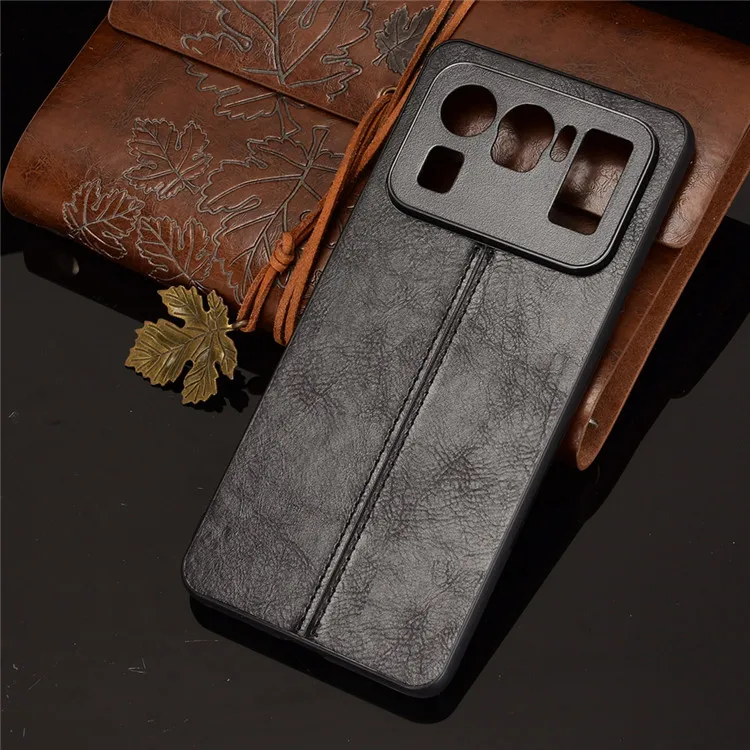For Xiaomi Mi 11 Ultra Case For Mi 11 Ultra Suture Soft Edge PU