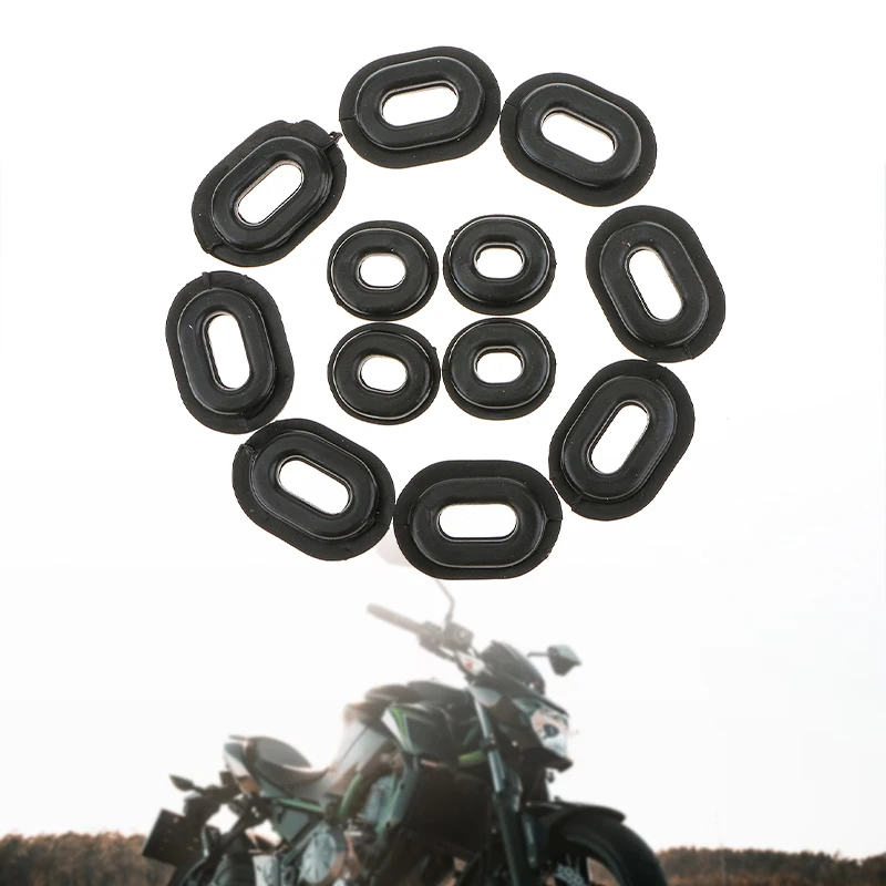 12pcs Motorcycle Rubber Grommets Bolts Gasket Kits For Honda Suzuki CG125 Motorcycle Side Panel Cover Grommets Fairing Washer