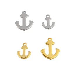 20pcs Stainless Steel Anchor Charms Pendant Two Styles Anchor Rudder Amulet Decoration For DIY jewelry making Supplies Parts