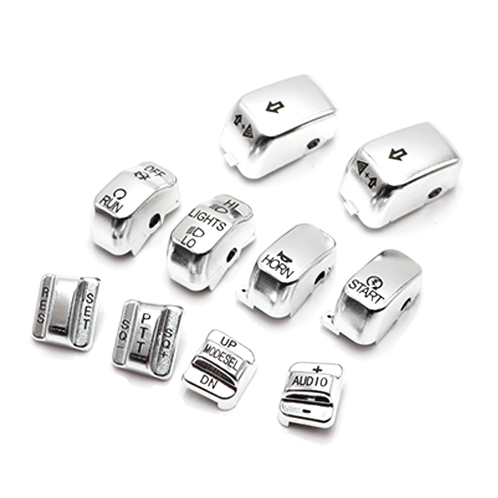 Black Chrome Hand Controls Housing Switch Cover Button Cap Kit For Harley Softail Dyna Road King Heritage Tour Glide - Image 2