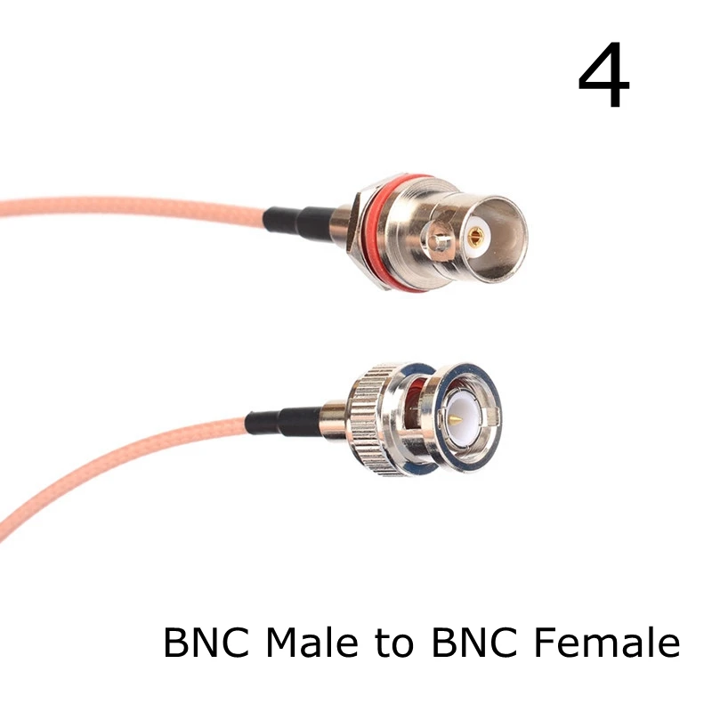 BNC Male Plug Right Angle to Straight BNC Female For HD SDI Video Signal 6G 4K Camera Pigtail Soft 75 Ohm RG 179 Coaxial Cable