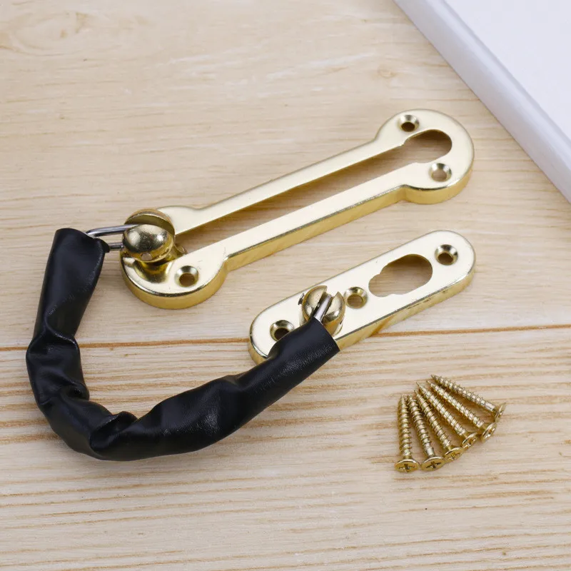 50Pcs Sliding Door Lock Chrome Door Lock Chain Bolt Safety Chain Hotel Office Security Chain Gate Cabinet Latches Decorative