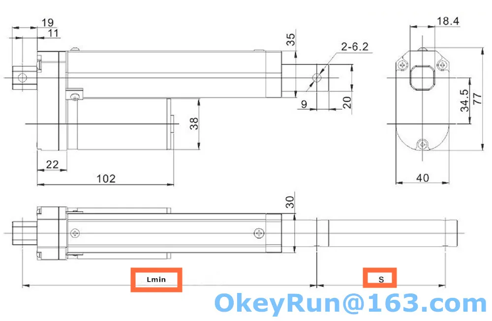 12V 24V 20/30/50/100/150MM customized stroke 100mm/s speed 1600N 160KG 352LBS new linear actuator actuador lineal good quality