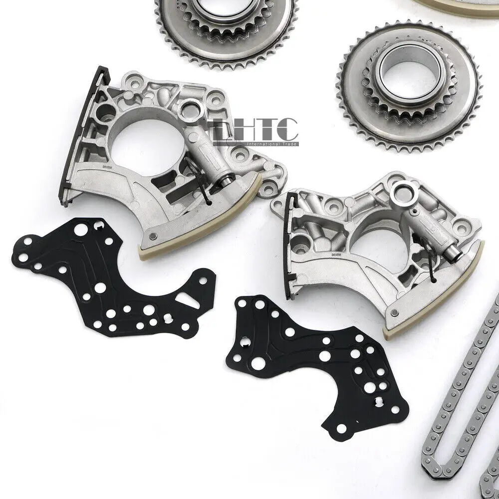 Engine Timing Chain Tensioner Guides Sprocket Set For VW Touareg Audi Q7 A6 A8 S5 S8 4.2L 5.2L FSI V8 V10 DOHC