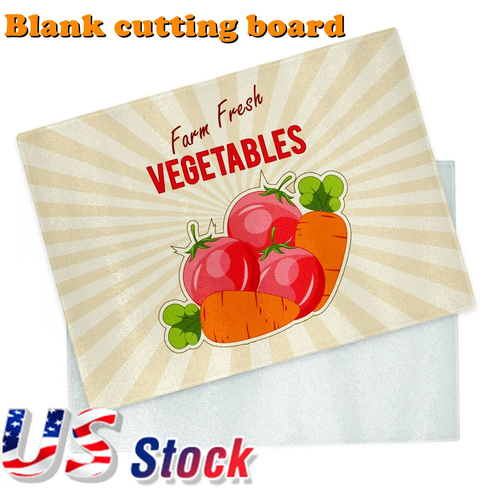 

12pcs Sublimation Blanks Tempered Glass Cutting Board 15.4 x 11.22in with White Coating Rough for Bulk Wholesale US Stock