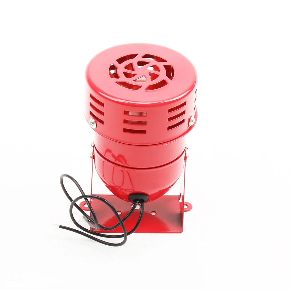 

AC 220V 110V DC 12V 24V 110DB Red Mini Metal Motor Siren Industrial Alarm Sound electrical guard against theft MS-190