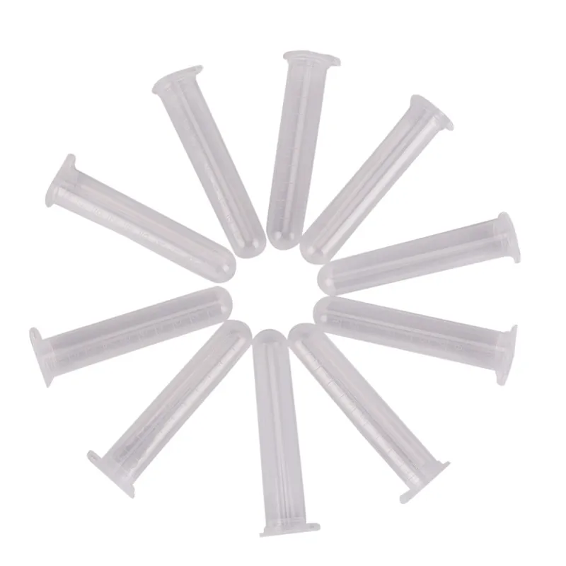 10 Chiếc 10Ml Micro Máy Ly Tâm Ống Lọ Nhựa Trong Lọ Đựng Ốp Nắp