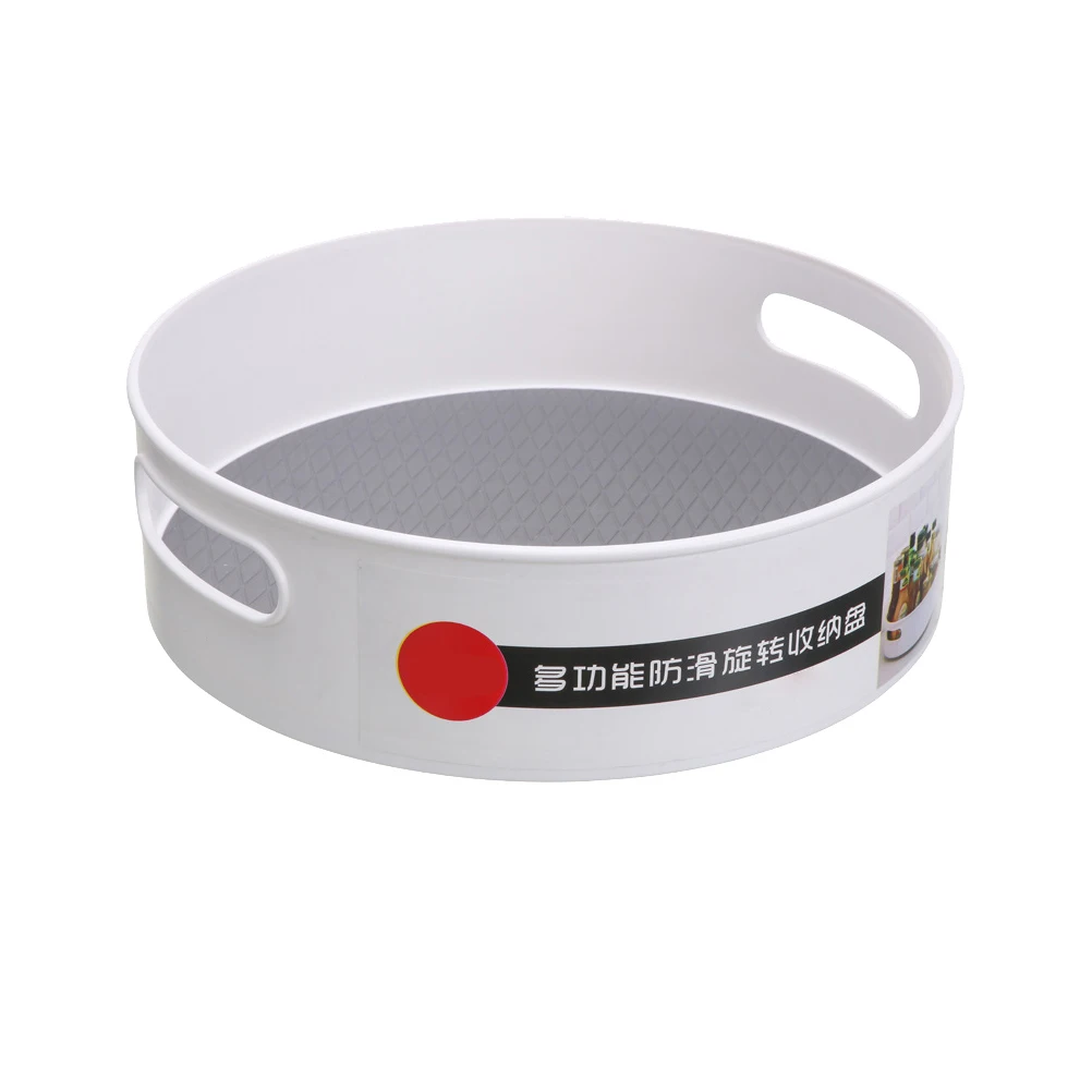 

360° Rotating Storage Container Multifunctional Turntable Rack Anti-slip Spinning Organizer
