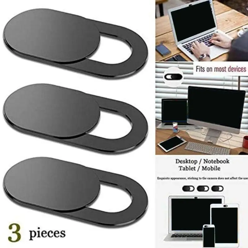 Couverture d'appareil photo, 3 pièces, Webcam à grande compatibilité, protection de votre vie privée en ligne, taille Mini Ultra mince pour ordinateur portable