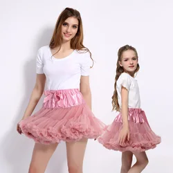 Fashion Family Matching Clothes Mother Daughter Dresses Sisters Tutu Skirt Fluffy Ballet Kids Pettiskirt Mommy and Me Clothes