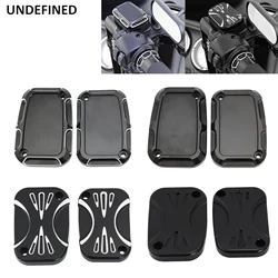 Motorcycle Front Brake Master Cylinder Cover CNC Black Chrome For Harley Touring Road King Electra Street Road Glide FLHR V-Rod
