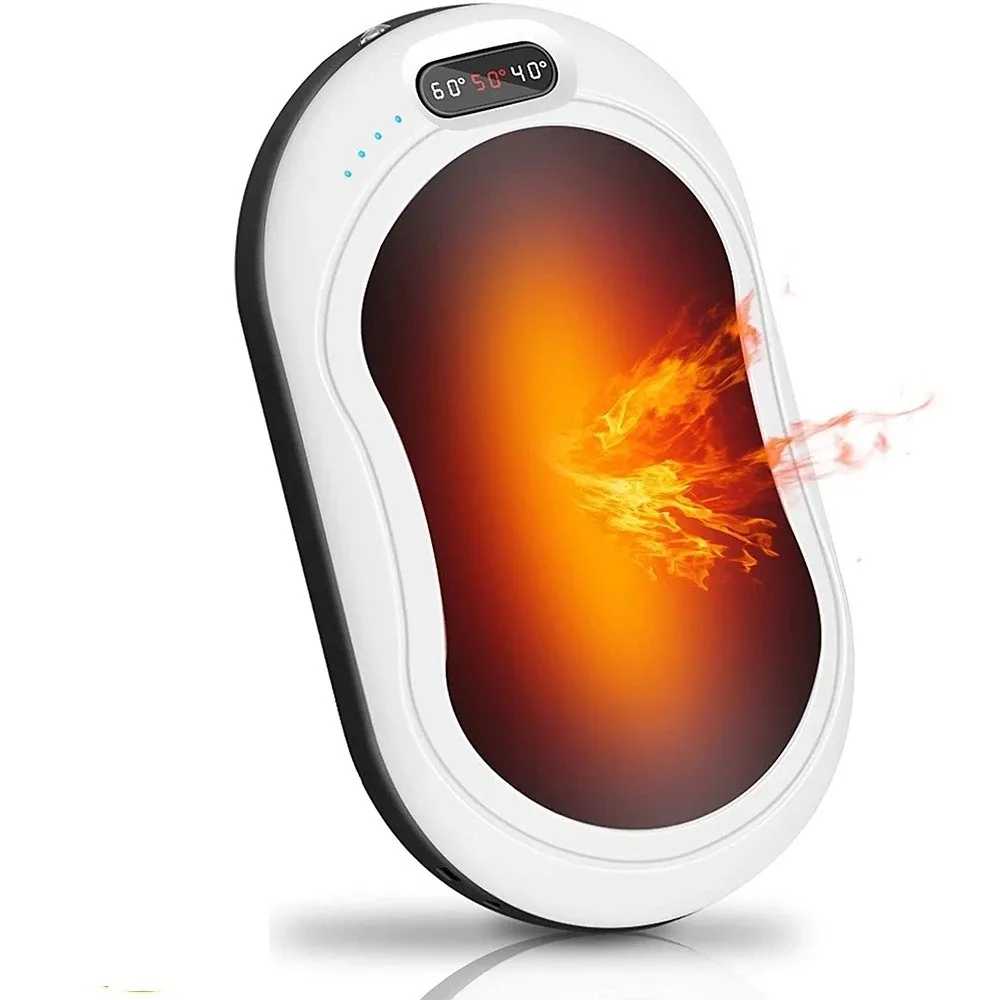 8-12h 10000mAh Electric Hand Warmer USB Rechargeable LED Heater 5s Quick Heating Pocket Mobile Power Mini 5V Long-Life Pocket