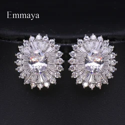 Emmaya New Fashion Cute Sunflower Appearance Noble Earring With AAA Zirconia Delicate Jewelry Women&Girls Charming Choice Gift