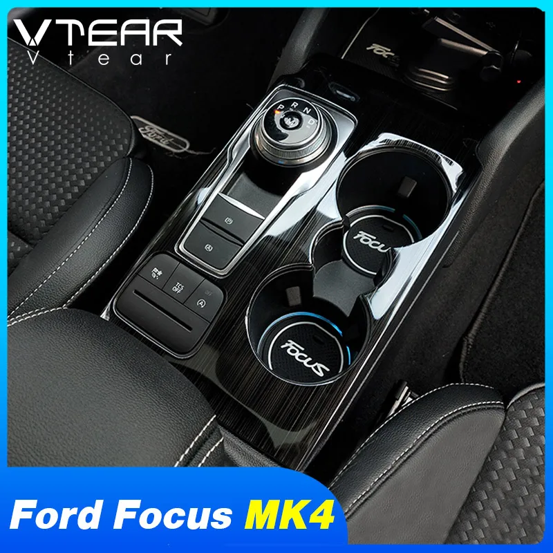 Vtear For Ford Focus MK4 st line Gear Shift Box Center Control Panel Cover Sticker Trim Strip Car-styling Accessories Interior