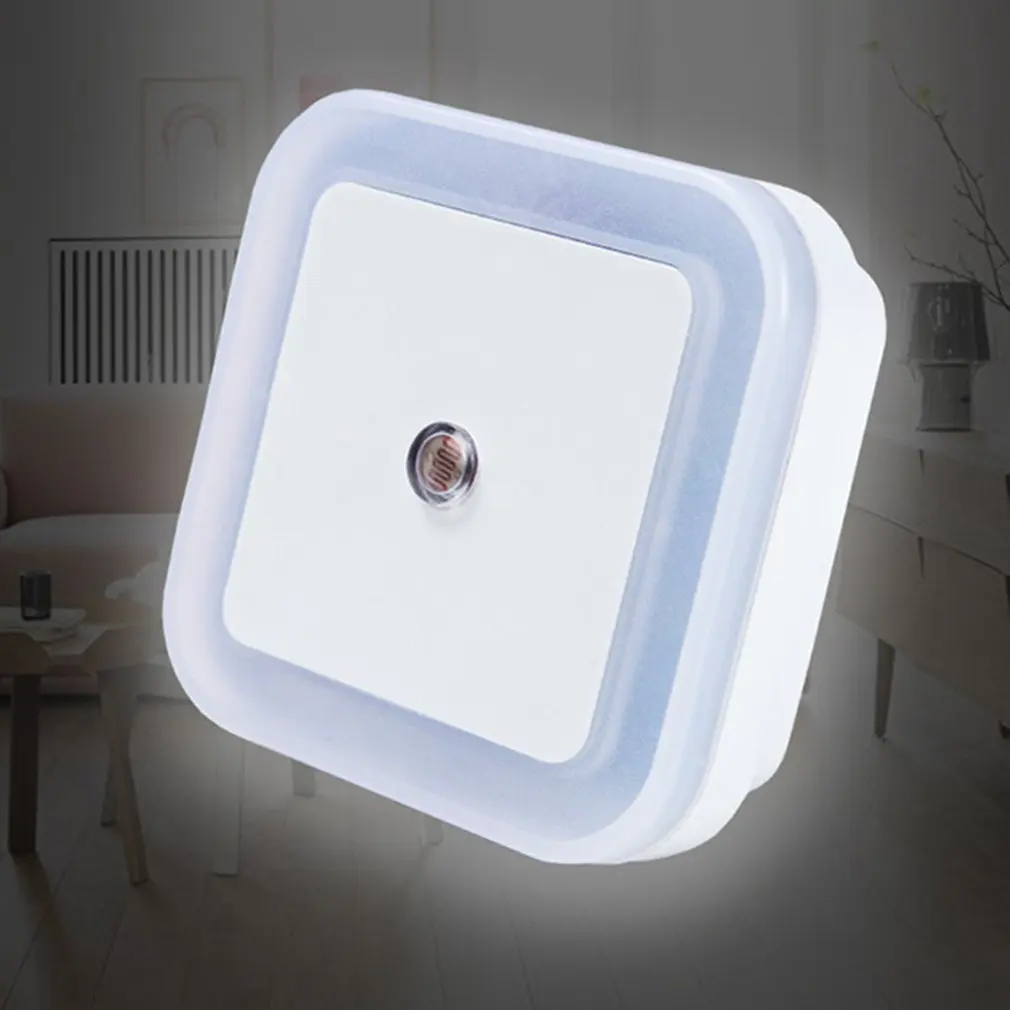 Lampu Malam LED Kontrol Sensor Cahaya Mini 110V 220V Steker AS UE Lampu Induksi Hemat Energi untuk Lampu Ruang Tamu Kamar Tidur