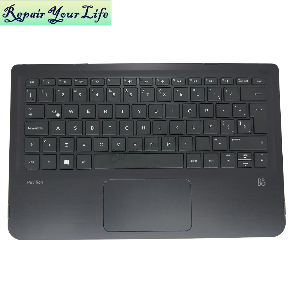 Imagem -06 - Palmrest Teclado Latino para Pavilhão hp Quadro Preto Touchpad Caixa Superior X360 11-k 310 g2 11-k152sa Hpm14k3 46m.04acs.0010