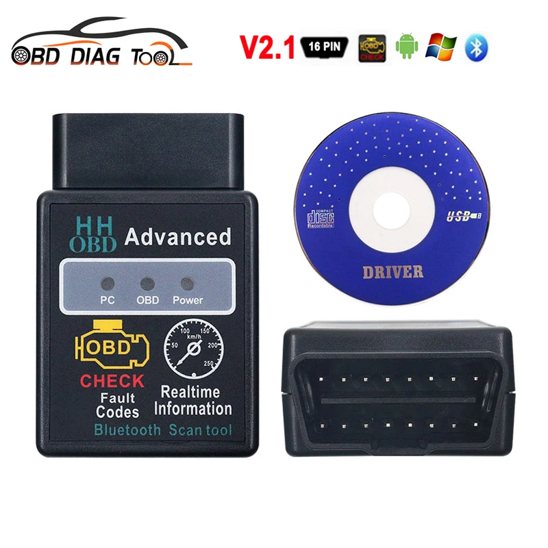 Mini HH OBD ELM327 V2.1 BT Code Reader Scan Tool Check Engine Super ELM 327 V1.5 Wifi / 2.1 BT OBD2 OBDII Car Diagnostic Scanner