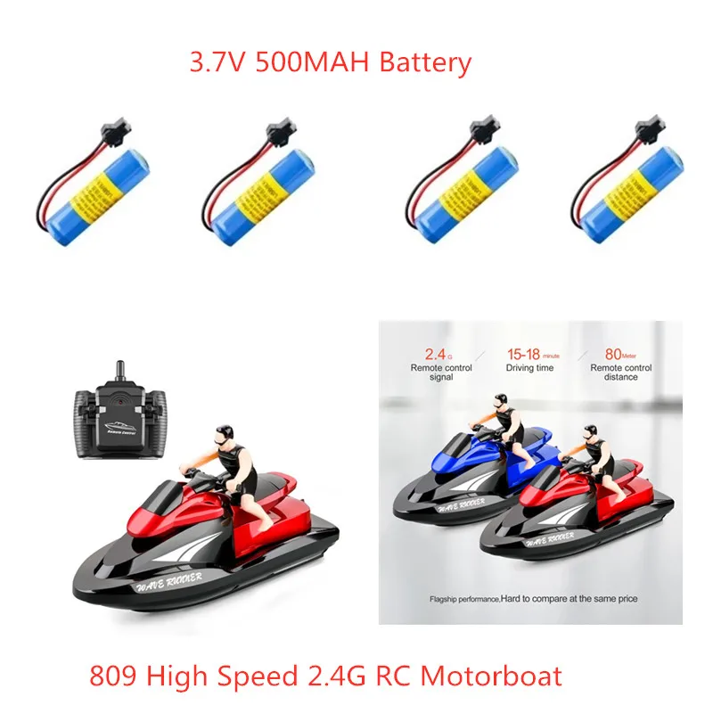 

3.7V 500MAH Battery For 809 20KM/H High Speed RC Racing Boat 809 Motorboat Battery Accessories