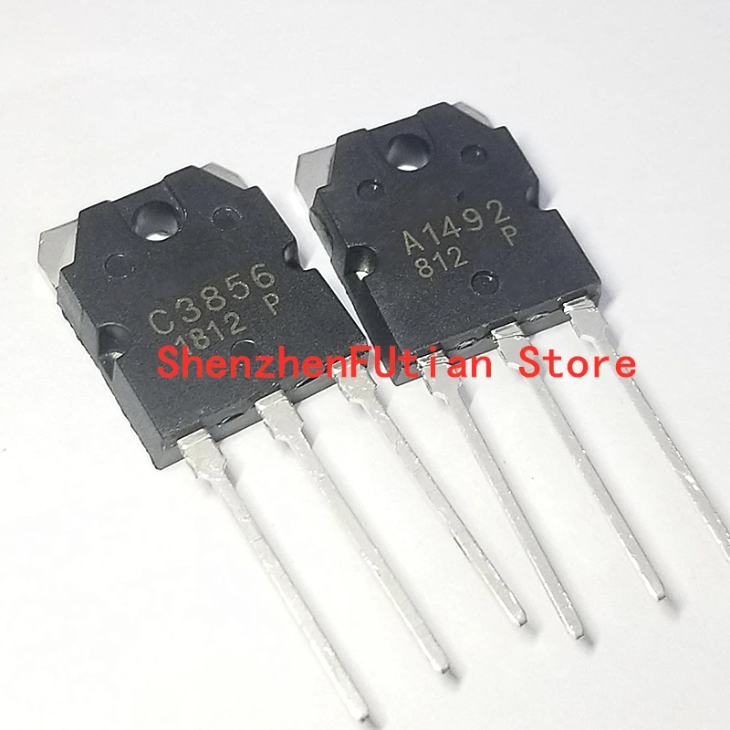 10pcs (5pcs 2SC3856 + 5pcs 2SA1492 ) C3856 TO3P A1492 TO-3P