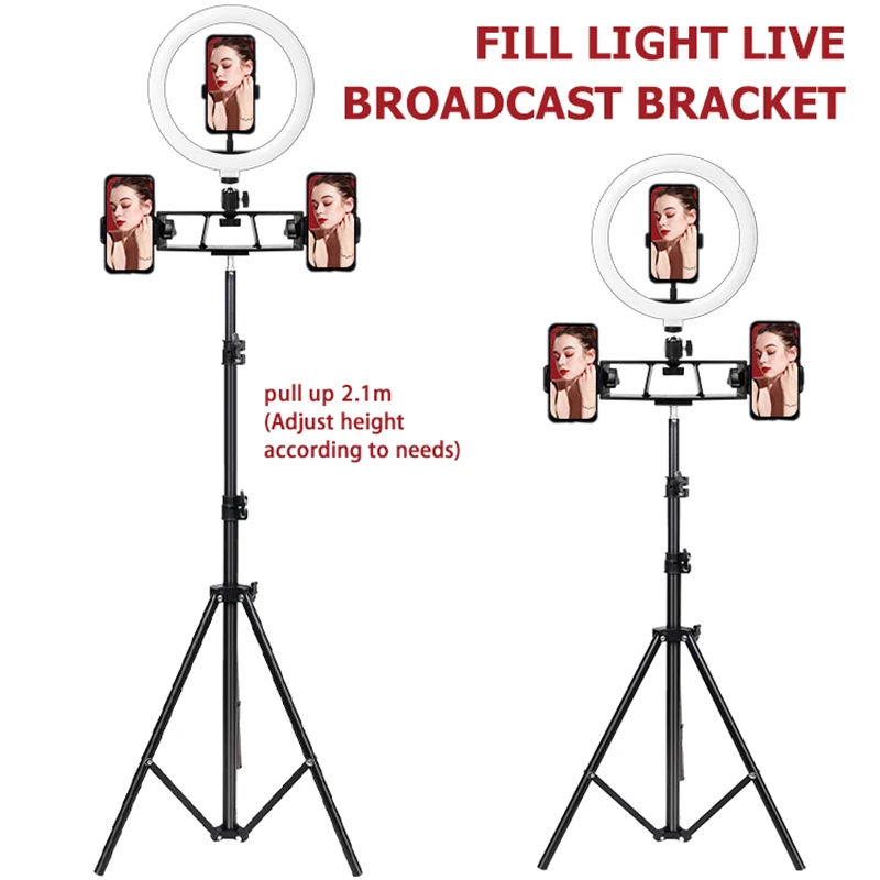 26cm Photo Ring light Led Selfie Ring Light Phone Bluetooth broadcast bracket Photography Lighting Tripod Holder Youtube Video