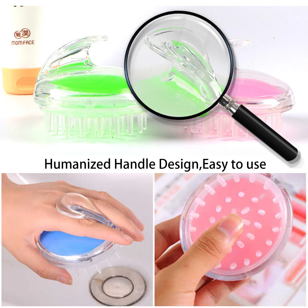 Thuis Nieuwe Siliconen Shampoo Hoofdhuid Douche Spa Haar Shampoo Siliconen Borstelkop Bad Borstel Haar Wassen Kam Scrubbers Body Cleaner