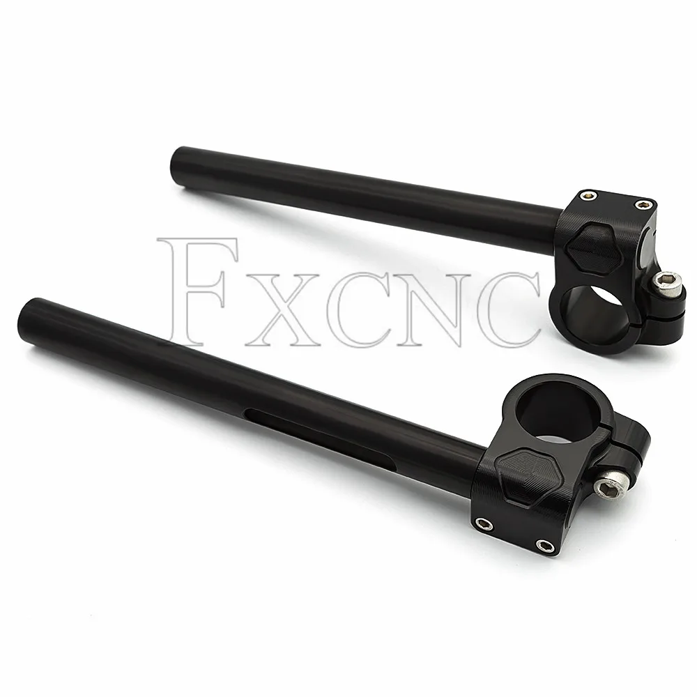 39mm Black CNC Motorcycle Clip On Aluminum Clipon Handlebar Fork Clamp Handle Bar Universal Clip ons For Yamaha Honda Suzuki