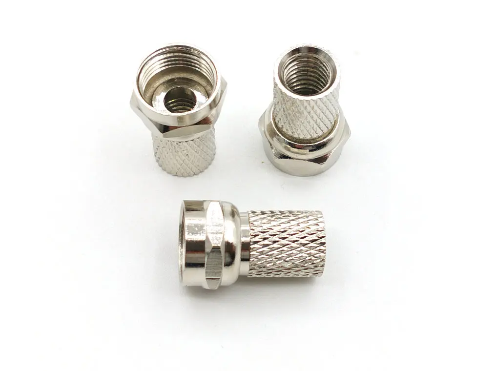 10PCS BRASS F MALE TWIST ON RG59 Connectors RF/Coaxial