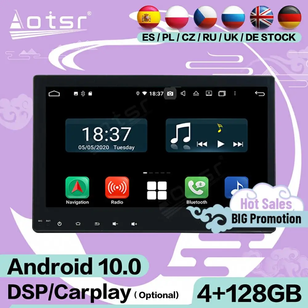 

128G Carplay экран Мультимедиа Стерео Android 10 плеер для Toyota Hilux 2016 2017 2018 GPS навигация аудио радио приемник головное устройство