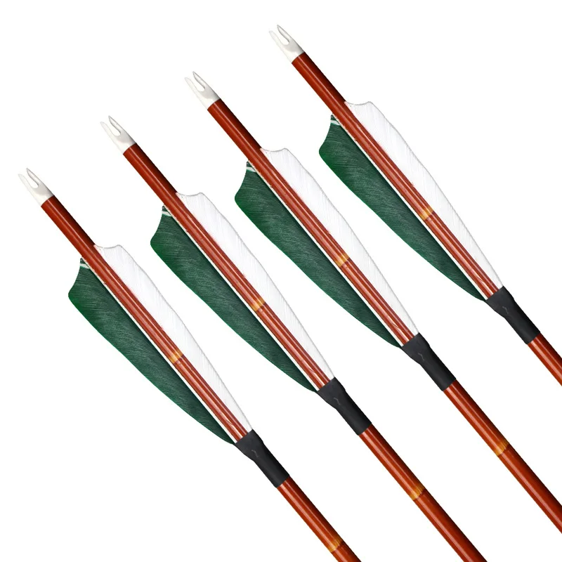 Factory  Replaceable Plug Real Feather Pure Carbon Arrow Traditional Beauty Hunting for Archery  Recurve Bow  Crossbow Hunting