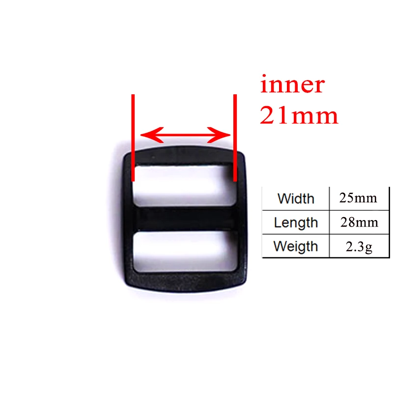 バックパック,カラーホルダー,高品質,15mm, 20mm, 25mm, 1ピースに適したプラスチック製スプレーバックル