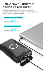 72000mah DC 12V 19V 20V 24V Laptop Charger Power bank Battery Backup Power Bank for Laptop Macbook Pro Air HP dell Lenovo