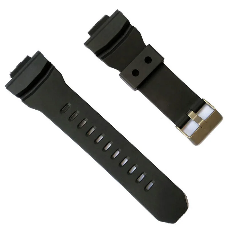 PU Resin Ruber Watch Band Strap for Casio G-shock GA-150 GA-200 GA-310 GLX-150 GAS-100 GAW-100 Replacement Bracelet Black