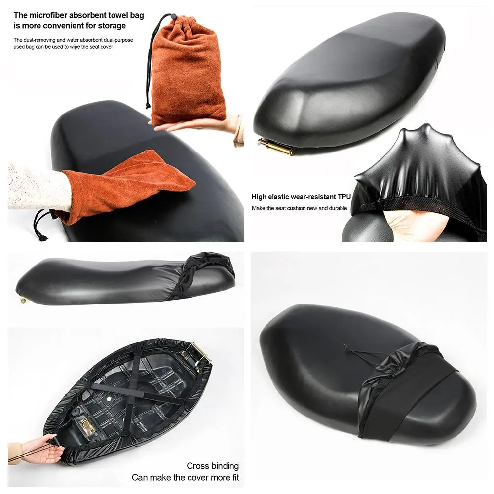 Motorcycle Seat Cover Waterproof Dust UV Protector Motorbike Scooter Motorcycle Seat Cushion Protector Motorcycle Accessories