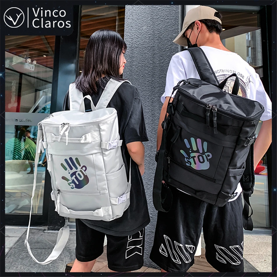 Imagem -03 - Mochilas de Viagem Impermeáveis Multifuncionais Unisex Bolsas Escolares Reflexivos Coloridos para Adolescentes Mochila Elegante Marca