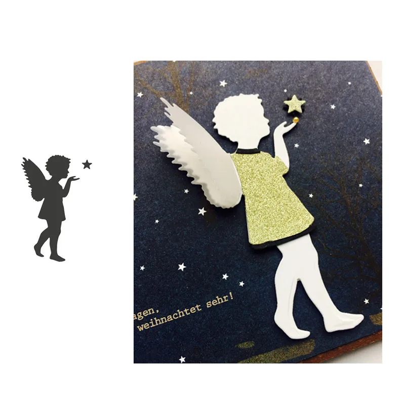 Angel with star metal cutting dies cut die mold Scrapbook cards making paper craft knife mould dies new 2019 diecuts