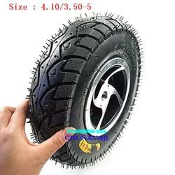 Pneumatic tire 4.10/3.50-5 inner outer tyre with 5 inch alloy wheel hub for ATV Quad Go Kart mini beach car Gas scooter bike