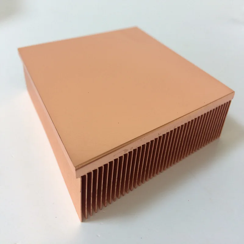 Pure Copper Heatsink 40x40x10mm Skiving Fin DIY Heat Sink Radiator For Electronic CHIP LED IC Cooling Cooler