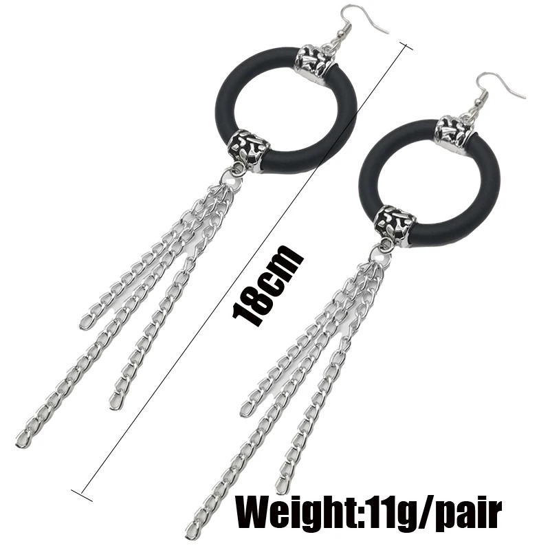 UKEBAY NEW Long Drop Earrings For Women Rubber Jewelry Boho Accessories Round Statement Earrings Wedding Gift Handmade Jewellery