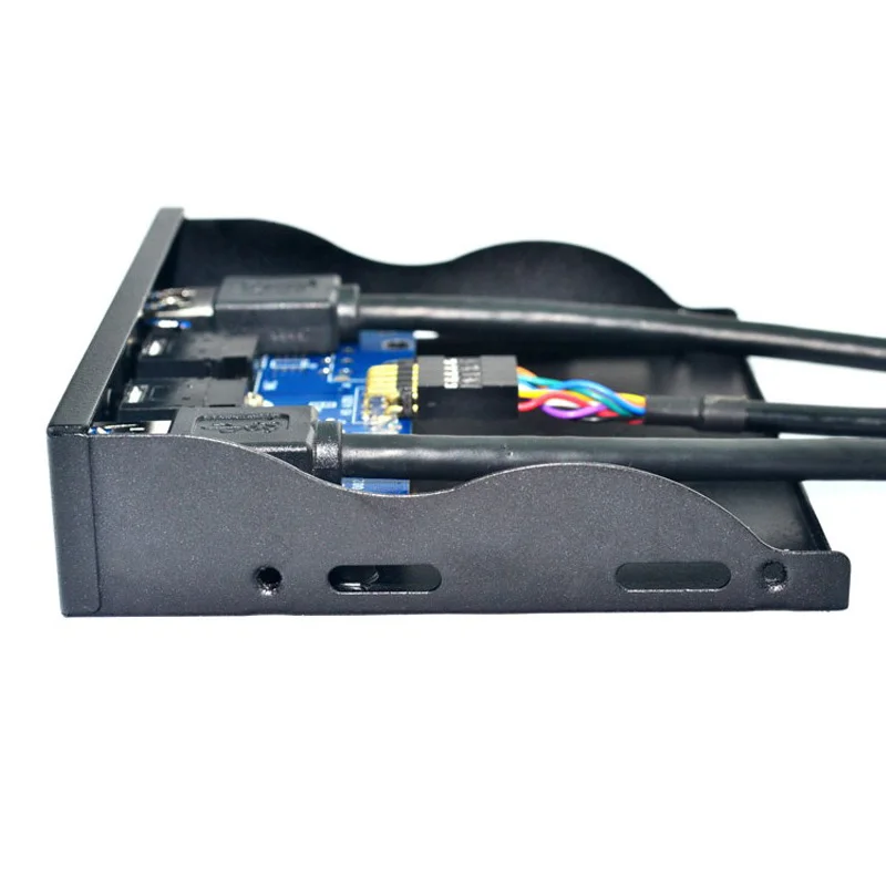 2 منفذ USB 3.0 محور الفاصل HD الصوت 3.5 مللي متر سماعة جاك هيئة التصنيع العسكري واجهة الجبهة لوحة قوس محول للكمبيوتر 20 دبوس 3.5 "مرنة خليج