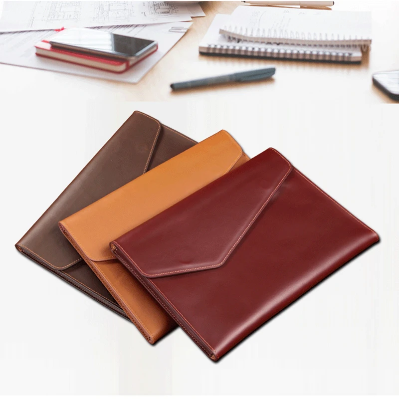 2021 New Women Men Genuine Leather Laptop Bag for MacBook Pro 13 Waterproof Bag Sleeve Case For Xiaomi HP 13 inch Luxury Handbag