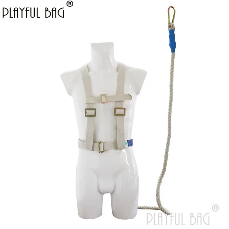 

PB Playful bag Polyester-cotton flame-retardant double-back Safety belt High-altitude Working Safety Belt Anti-Fire ZL63