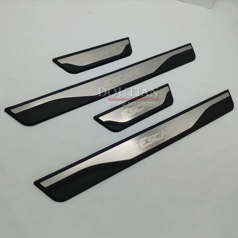 New Stainless Steel Door Sill Scuff Plate For Ford Escape 2014 2017 2018 2019 2020 2021 Car Styling Accessories