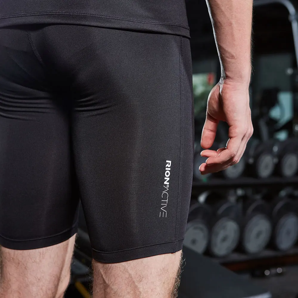 RION-pantalones cortos de compresión para hombre, ropa interior deportiva de secado rápido, para gimnasio, Fitness y entrenamiento