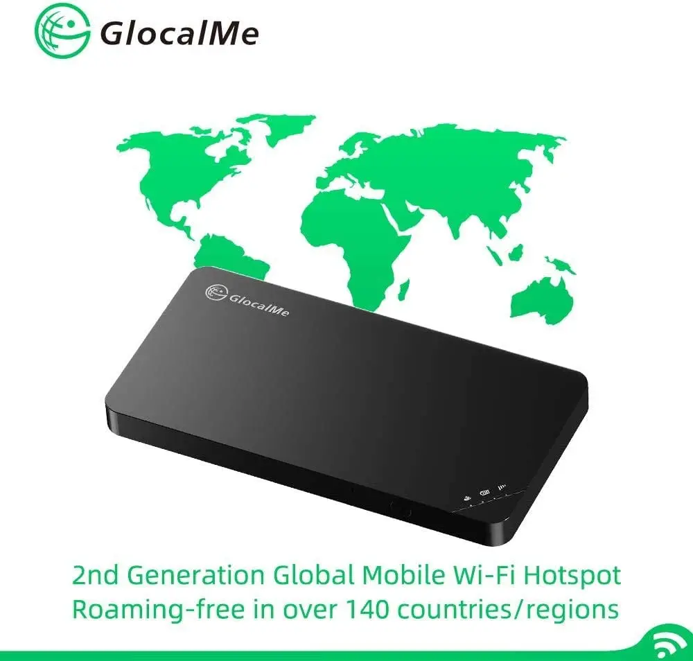 GlocalMe U3 블랙 모바일 전세계 고속 와이파이 핫스팟, 글로벌 데이터 로밍 없음, 국제 포켓 MIFI 4G 핫스팟