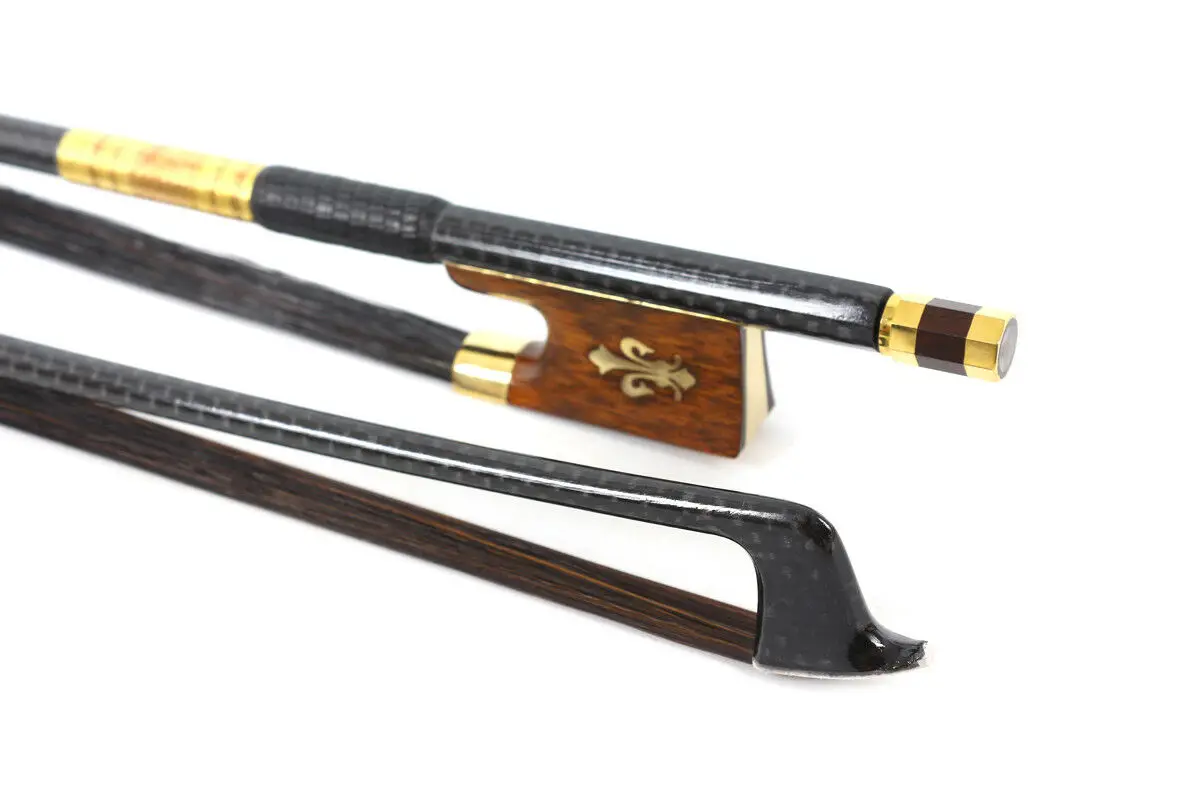 

Advance Carbon Fiber Violin Bow 4/4 Black Bow Hair AAA Natural Pernambuco Level US