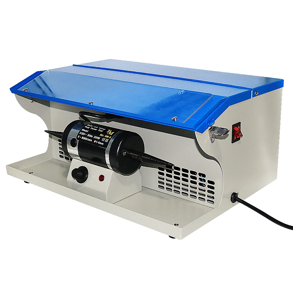 DM-5 Poliermaschine mit Staubsammler, 200 W, 8000 U/min, Schleifmotor, Schmuckpoliermaschine, Tischschleifer, Polierer, 220 V – Detail 4