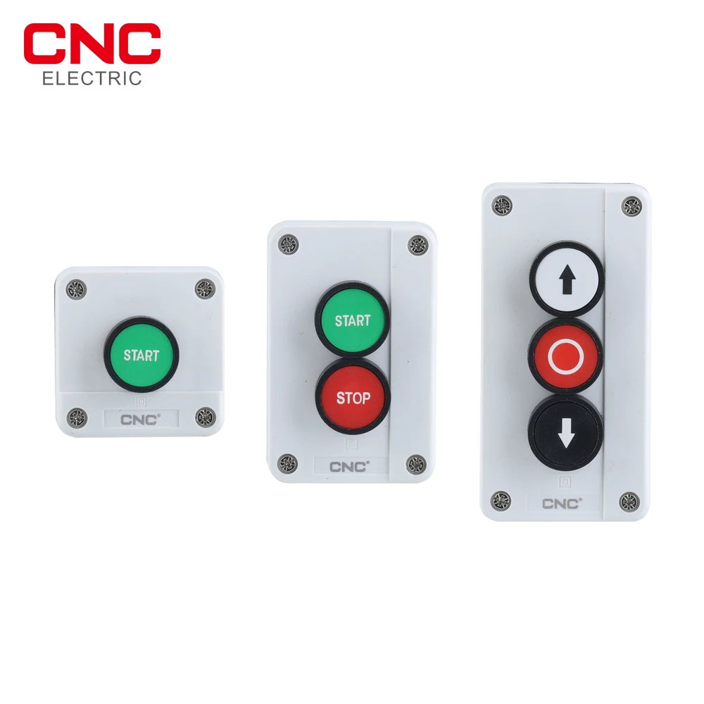 CNC Push Button Switch Control Box Waterproof Button Indicator Light Plastic Case Emergency Stop Reset Point Electric Box