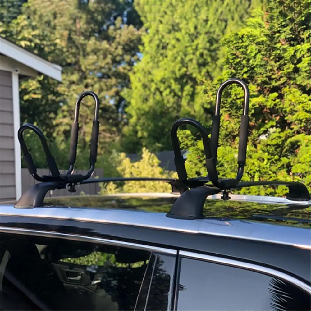 2pcs Kayak Roof Rack Universal Rooftop Rack Carrier Kayak Canoe Paddle Boat Surf Ski Universal Roof Rack Boat Accessories