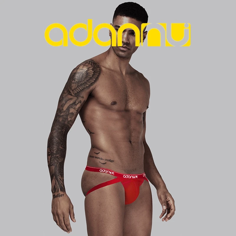 New ADANNU Sexy Men Jockstrap Men Underwear Cotton Male Panties Men Thong G-String Cueca Breathable Penis Pouch Gay Underwear