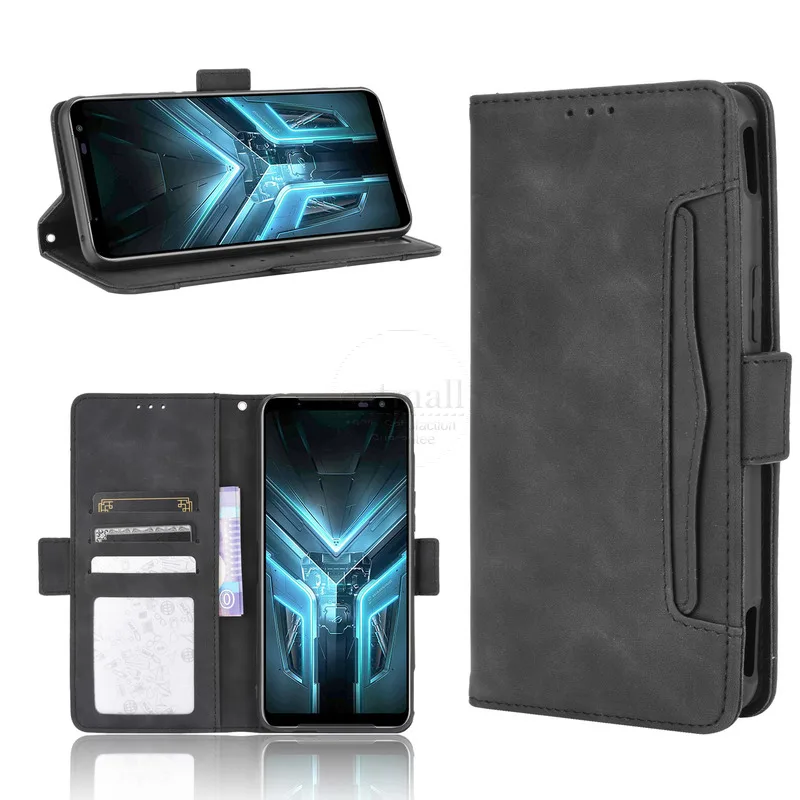 For Asus ROG Phone 3 ZS661KS Wallet Case Magnetic Book Flip Cover For ROG Phone3 Card Photo Holder Luxury Leather Phone Fundas